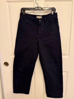 Madewell Navy Barrel Jeans